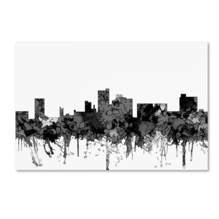 Marlene Watson 'Lubbock Texas Skyline BW' Canvas Art,22x32